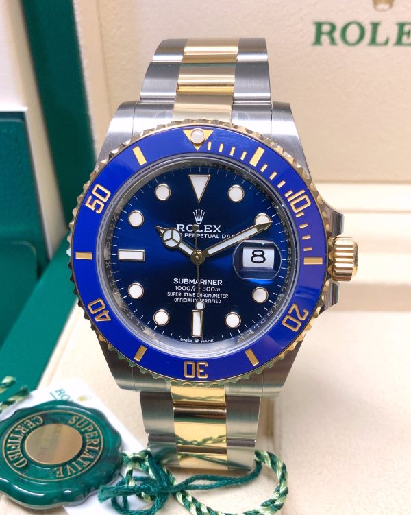 Rolex Submariner Two-Tone Yellow Gold Plated & Stainless Steel 126613LB Blue Dial