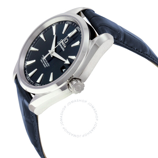 Omega Aqua Terra Blue Dial Blue Leather Men’s Watch 23113422103001