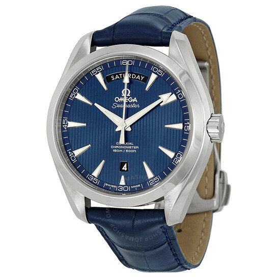 Omega Aqua Terra Blue Dial Blue Leather Men’s Watch 231.13.42.22.03.001