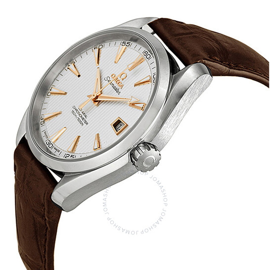 Omega Aqua Terra Silver Dial Brown Leather Men’s Watch 23113422102002