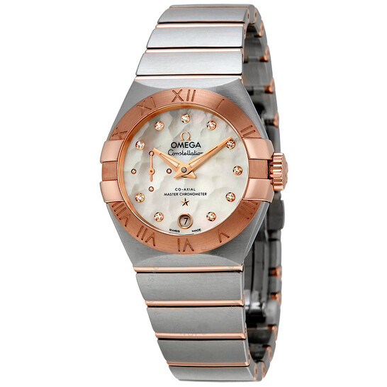 Omega Constellation 18kt Rose Gold & Steel Automatic Chronometer Ladies Watch 127.20.27.20.55.001