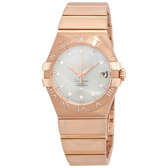 Omega Constellation 18kt Rose Gold Automatic Ladies Watch 123.55.35.20.52.003