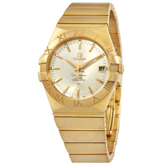 Omega Constellation Automatic 18kt Yellow Gold Chronometer Silver Dial Ladies Watch 123.50.35.20.02.002