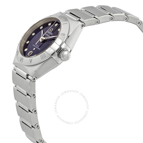 Omega Constellation Automatic Blue Aventurine Glass Diamond Dial Ladies Watch 131.10.29.20.53.001