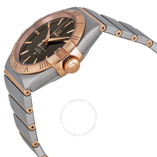 Omega Constellation Automatic Brown Dial Stainless Steel Rose Gold Men’s Watch 12320382113001