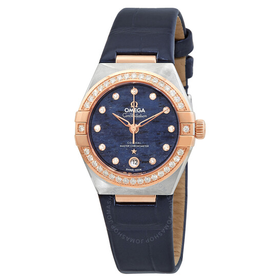 Omega Constellation Automatic Chronometer Diamond Blue Dial Ladies Watch 131.28.29.20.99.003