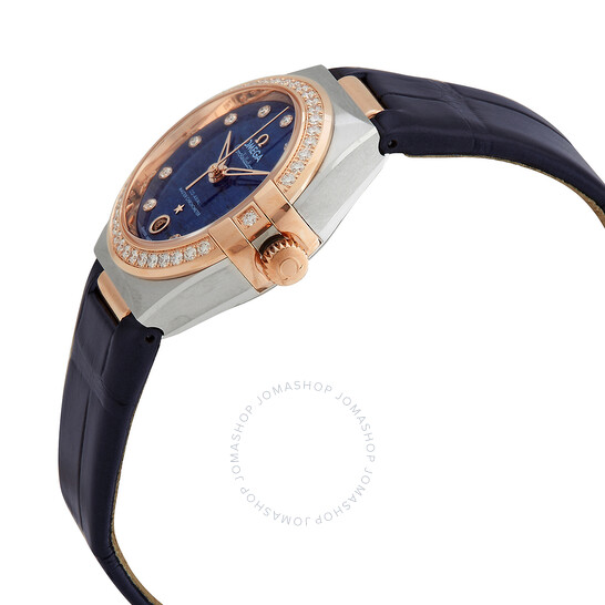 Omega Constellation Automatic Chronometer Diamond Blue Dial Ladies Watch 131.28.29.20.99.003