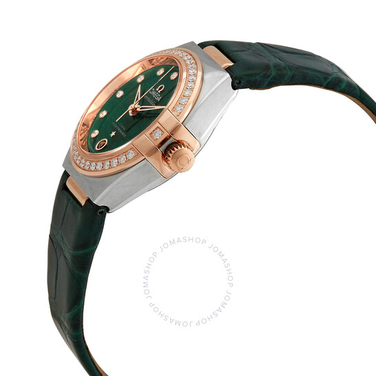 Omega Constellation Automatic Chronometer Diamond Green Dial Ladies Watch 131.28.29.20.99.001