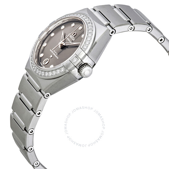 Omega Constellation Automatic Chronometer Diamond Grey Dial Ladies Watch 131.15.29.20.56.001