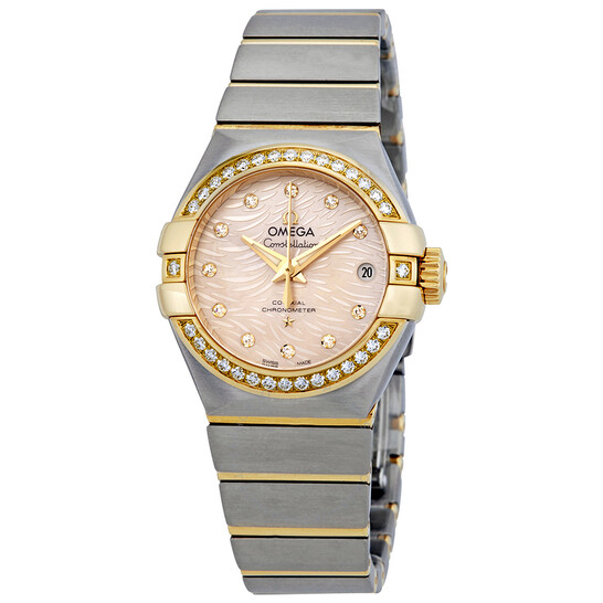 Omega Constellation Automatic Coral Dial Ladies Watch 123.25.27.20.57.005