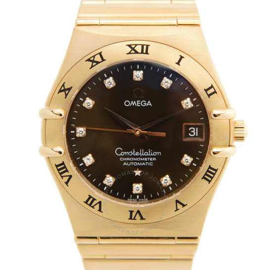 Omega Constellation Automatic Diamond Brown Dial Unisex Watch 1103.60.00