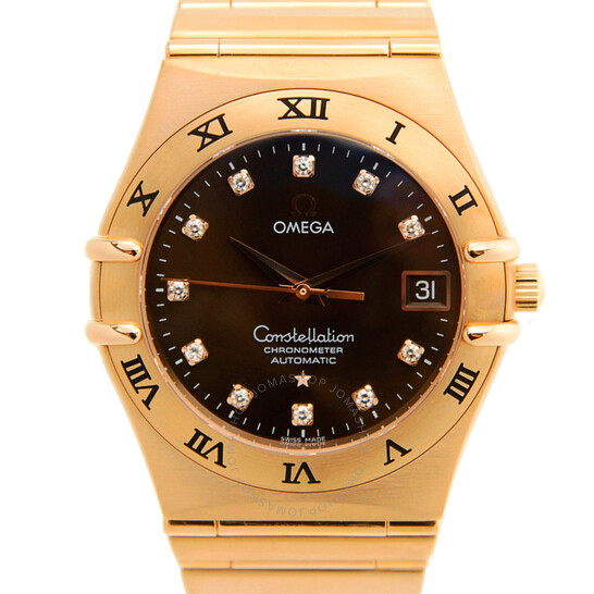 Omega Constellation Automatic Diamond Brown Dial Unisex Watch 1103.60.00