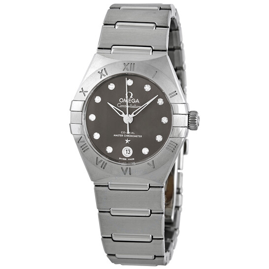 Omega Constellation Automatic Diamond Grey Dial Ladies Watch 131.10.29.20.56.001