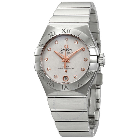 Omega Constellation Automatic Diamond Silver Dial Ladies Watch 127.10.27.20.52.001