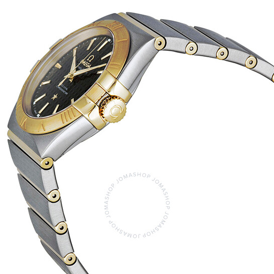 Omega Constellation Black Dial Stainless Steel and Yellow Gold Men’s Watch 123.20.35.20.01.002