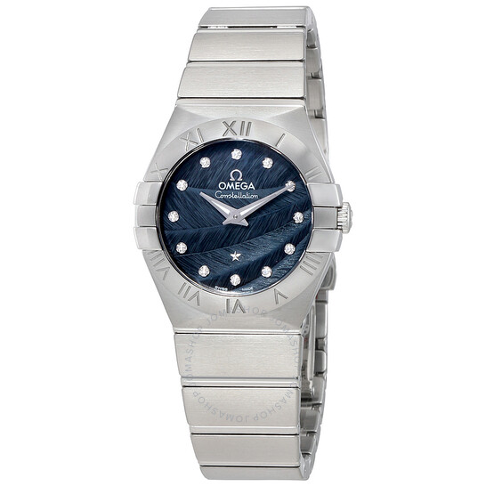 Omega Constellation Blue Dial Stainless Steel Ladies Watch 123.10.27.60.53.001