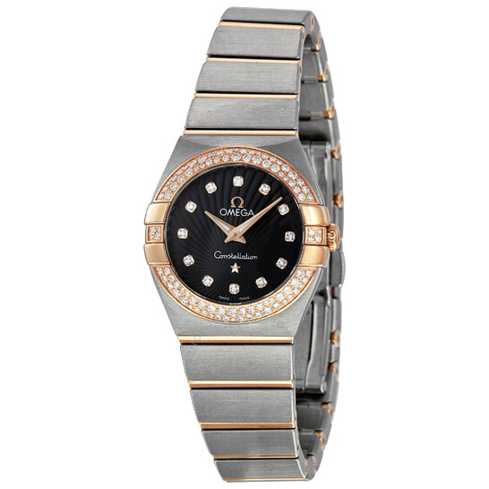 Omega Constellation Black Dial Stainless Steel and Yellow Gold Men’s Watch 123.20.35.20.01.002