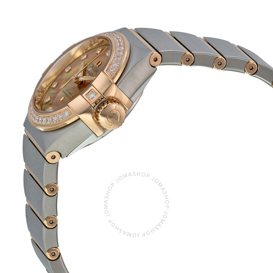 Omega Constellation Brown Mother of Pearl Diamond Automatic Ladies Watch 12325272057001