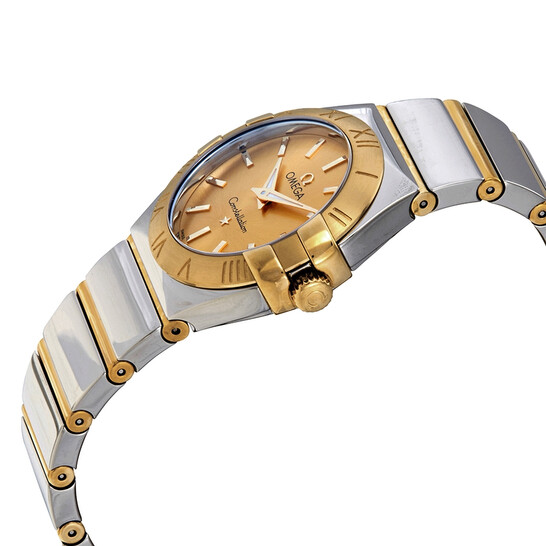 Omega Constellation Champagne Dial Ladies 18K Yellow Gold and Steel Watch 123.20.27.60.08.002