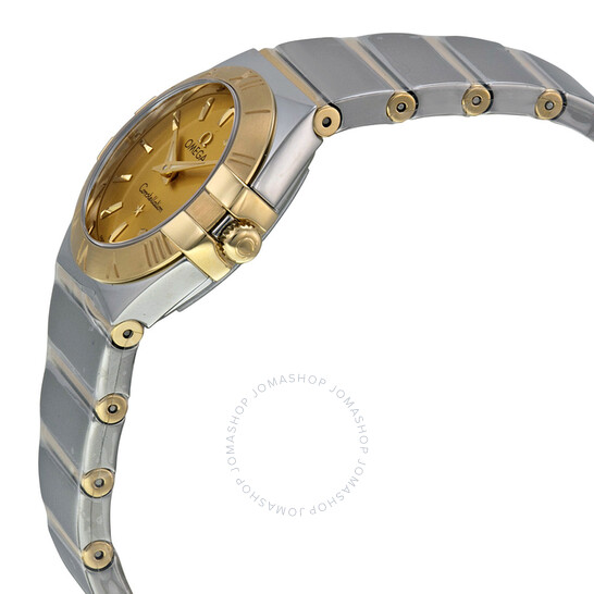 Omega Constellation Champagne Dial Yellow Gold and Stainless Steel Ladies Watch 12320246008002