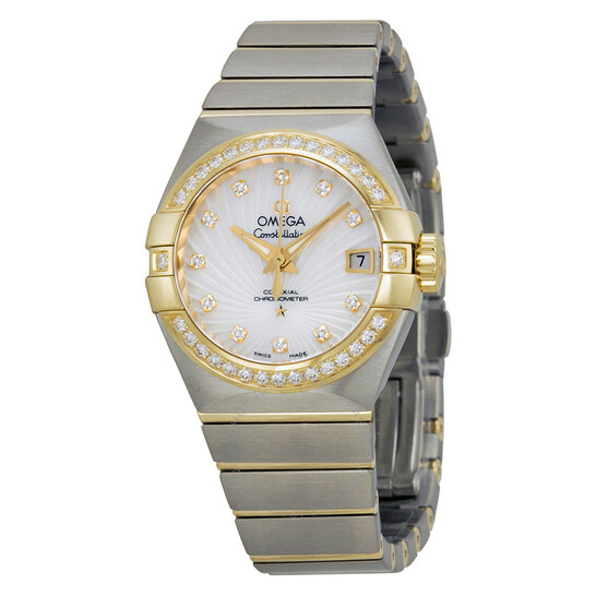 Omega Constellation Chronometer Automatic Mother of Pearl Dial Stainless Steel Ladies Watch 123.25.27.20.55.002