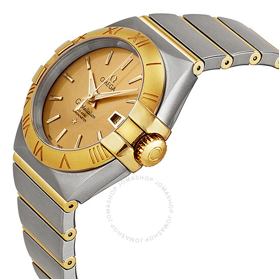 Omega Constellation Chronometer Champagne Dial Steel and 18kt Yellow Gold Ladies Watch 123.20.31.20.08.001