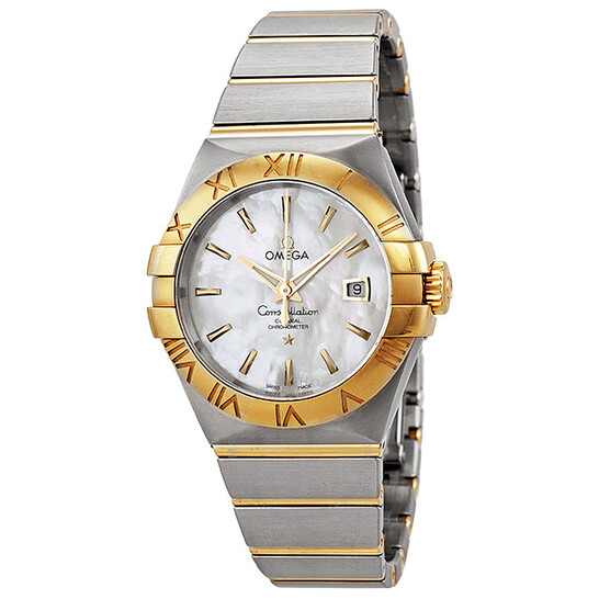 Omega Constellation Chronometer Mother of Pearl Dial Steel and 18kt Yellow Gold Ladies Watch 123.20.31.20.05.002