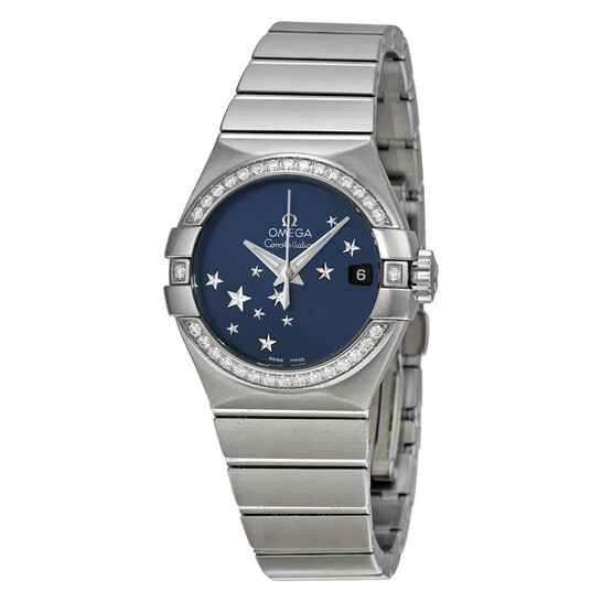 Omega Constellation  Chronometer Star Blue Dial Stainless Steel Ladies Watch 12315272003001