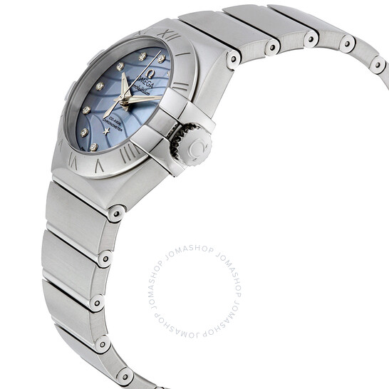 Omega Constellation Co-Axial Blue Mother of Pearl Diamond Dial Ladies Watch 123.10.27.20.57.001