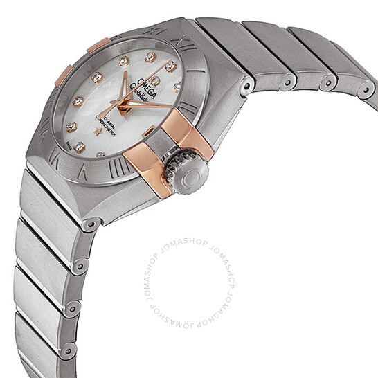 Omega Constellation Co-Axial Mother of Pearl Dial Stainless Steel Ladies Watch OM12320272055004