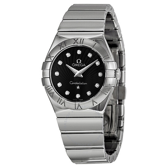 Omega Constellation Diamond Black Dial Ladies Watch 123.10.27.60.51.002