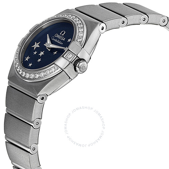 Omega Constellation Diamond Blue Star Dial Stainless Steel Ladies Watch 12315246003001