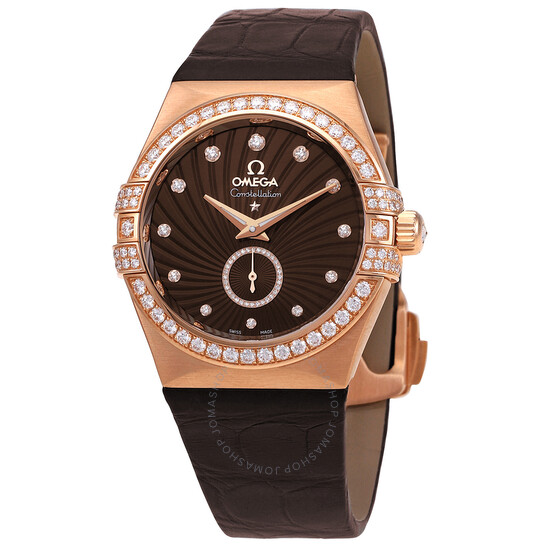 Omega Constellation Diamond Brown Dial Ladies Watch 123.58.35.20.63.001