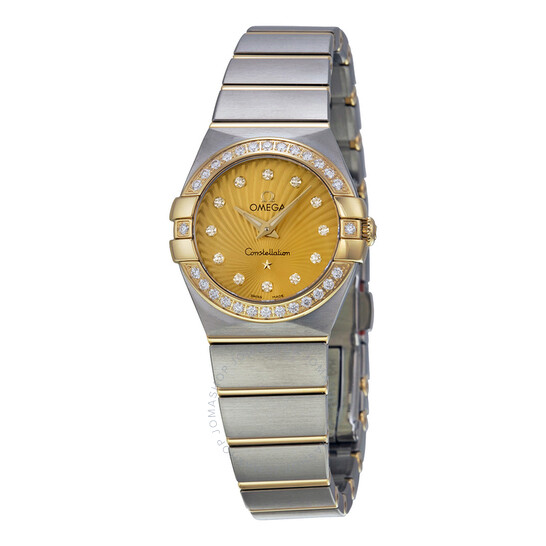 Omega Constellation Diamond Champagne Dial Ladies Watch 123.25.24.60.58.001