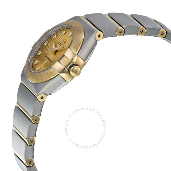 Omega Constellation Gold Dial Diamond Ladies Watch 123.20.24.60.58.001