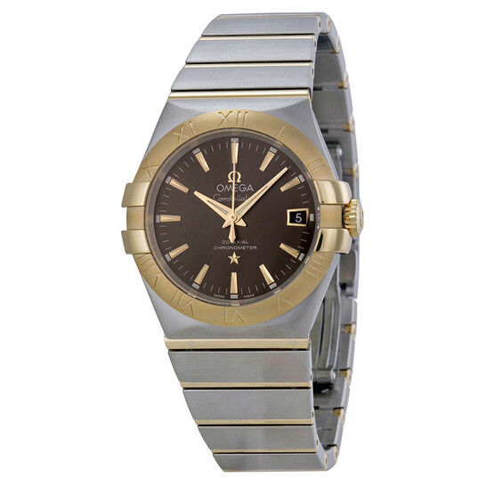 Omega Constellation Grey Dial Steel and 18kt Yellow Gold Men’s Watch 123.20.35.20.06.001