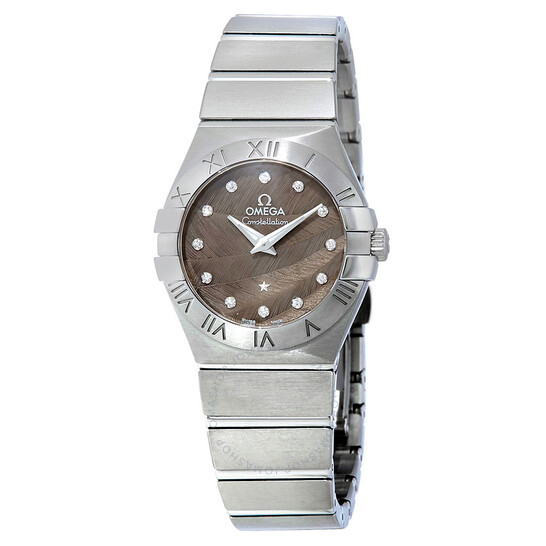 Omega Constellation Grey Lacquered Dial Ladies Watch 123.10.27.60.56.001