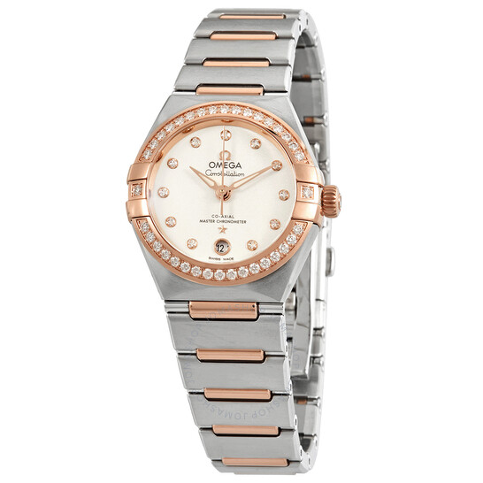 Omega Constellation Manhattan Automatic Chronometer Diamond Silver Dial Ladies Watch 131.25.29.20.52.001