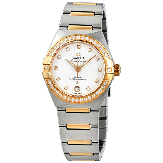 Omega Constellation Manhattan Automatic Chronometer Diamond Silver Dial Ladies Watch 131.25.29.20.52.002