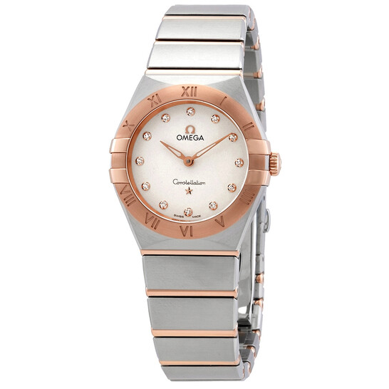 Omega Constellation Manhattan Diamond Dial Ladies Steel and 18k Sedna Gold Watch 131.20.28.60.52.001