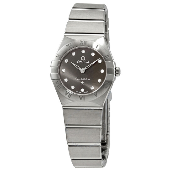 Omega Constellation Manhattan Diamond Grey Dial Ladies Watch 131.10.25.60.56.001