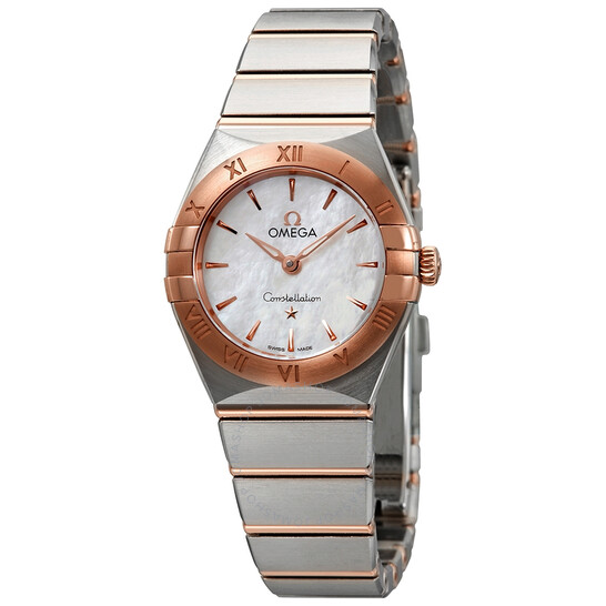 Omega Constellation Manhattan Mother of Pearl Dial Ladies Steel and 18kt Sedna Gold Watch 131.20.25.60.05.001