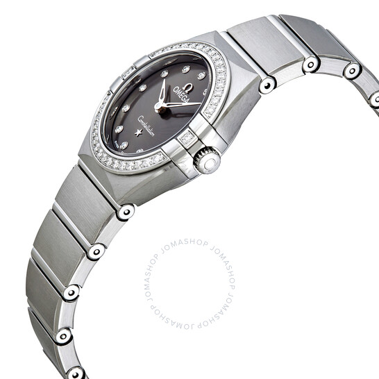 Omega Constellation Manhattan Quartz Diamond Grey Dial Ladies Watch 131.15.25.60.56.001