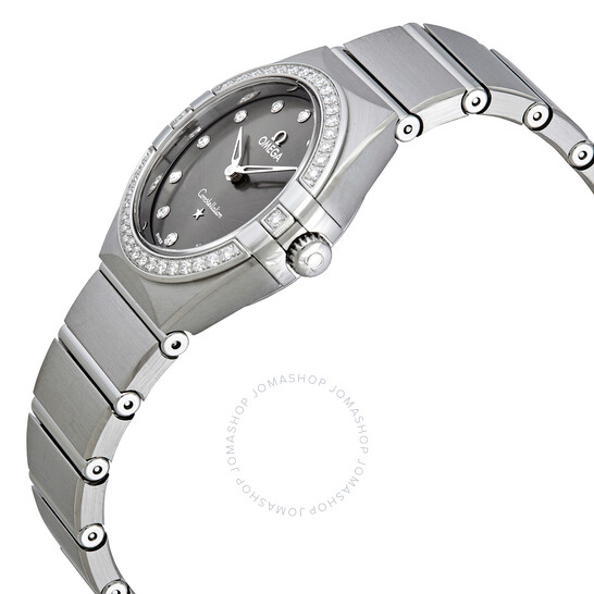 Omega Constellation Manhattan Quartz Diamond Grey Dial Ladies Watch 131.15.28.60.56.001