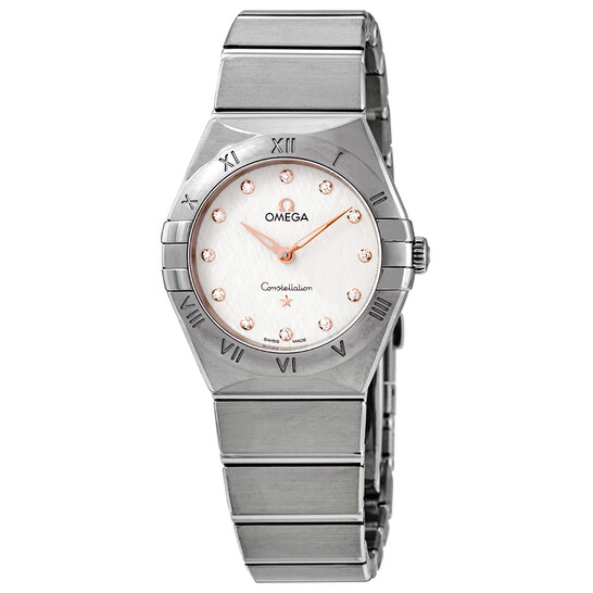 Omega Constellation Manhattan Quartz Diamond Silver Dial Ladies Watch 131.10.28.60.52.001