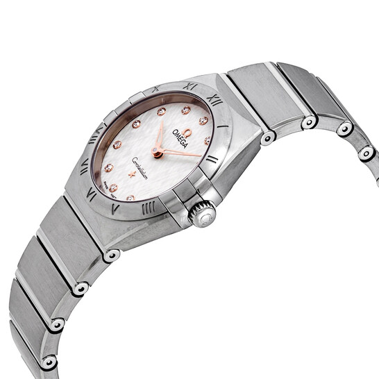 Omega Constellation Manhattan Quartz Diamond Silver Dial Ladies Watch 131.10.28.60.52.001