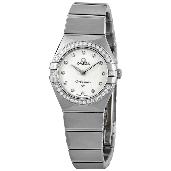 Omega Constellation Manhattan Quartz Diamond Silver Dial Ladies Watch 131.15.25.60.52.001