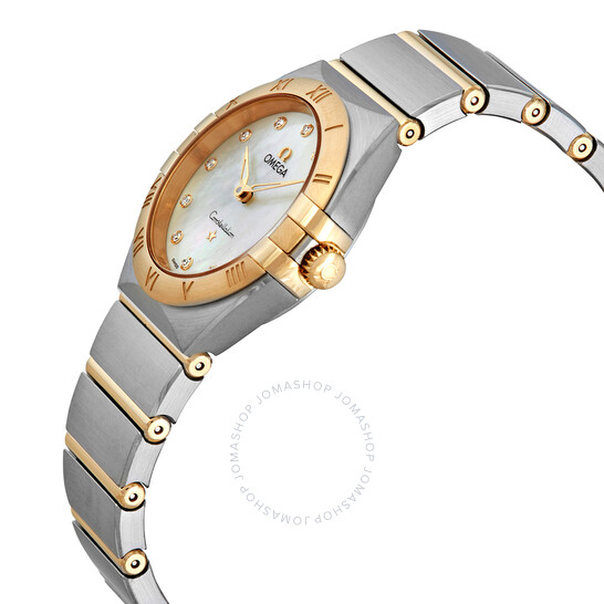 Omega Constellation Manhattan Quartz Diamond White Mother of Pearl Dial Ladies Watch 131.20.28.60.55.002