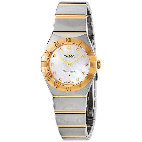 Omega Constellation Manhattan Quartz Diamond White Mther of Pearl Dial Ladies Watch 131.20.25.60.55.002