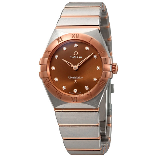 Omega Constellation Manhattan Sun-brushed Brown Diamond Dial Ladies Watch 131.20.28.60.63.001